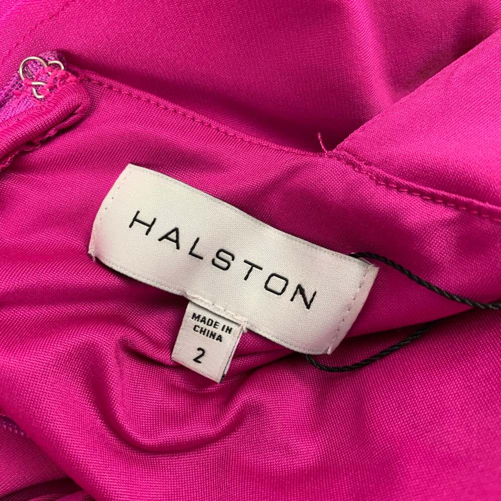 HALSTON HERITAGE Pink One Shoulder Dress - Picture 4 of 4